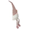 Northlight Plaid Spring Gnome Figure with Dangling Legs - 29" - Pink and White - 4 of 4