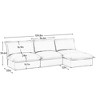 NicBex Couches for Living Room Single Deep Seat Sofa Couch Fabric Slip-covered Armchair with 1 Big Back Cushion and 2 Big Toss Pillows - 4 of 4