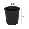 Okak 5-Pack Round/Square Plastic Plant Pots with Drainage Multi Sizes (5/6.3/7.9 Inch) for Succulents, Seed Starting, Herbs, Reusable Nursery Planter - 4 of 4