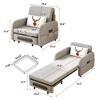 Gaoyangjiaju 37.6 inch to 74.4 inch Convertible Sofa Bed with Hidden Storage & Lockable Wheels - 2 of 4