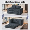 Racxily Loveseat Sofa Bed with Memory Foam & Steel Frame - No Assembly, Convertible 2-in-1 Design, Corduroy Fabric, Compact Couch - 4 of 4