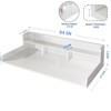 FONTOI Laundry Shelf Topper with Edge, Washer Dryer Countertop, Double Layer Organizer for Washer and Dryer Laundry Hamper, White, 27.5"*12"*54" - 3 of 4