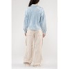 August Sky Women's Mineral Wash Button Up Shacket - image 2 of 4