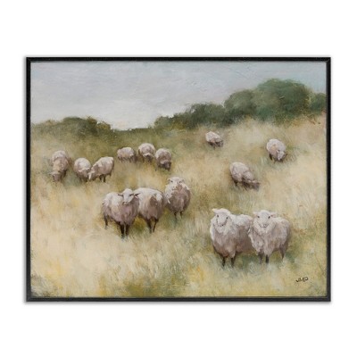 Stupell Industries Sheep Herd in Rural Grassland, 20" x 16"