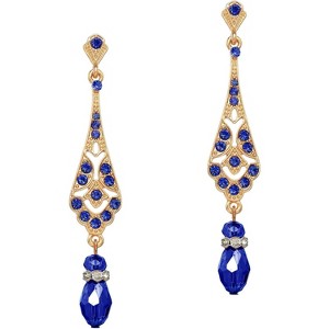 1920s Vintage Wedding Pearl Dangle Drop Earrings Art Deco Gatsby Earrings - 1 of 4