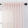 Chanasya 2pk Faux Belgian Flax Semi Sheer Window Curtain Panels - Set of 2 - 3 of 4