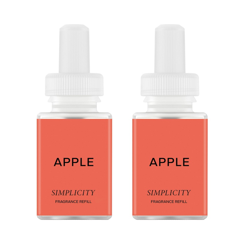Photos - Air Freshener Simplicity by Pura Apple 2pk Smart Vial Fragrance Refills