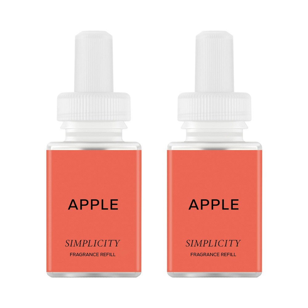 Photos - Air Freshener Simplicity by Pura Apple 2pk Smart Vial Fragrance Refills: Essential Oils, 0.66oz, Apple & Musk Scents, 2-Pack