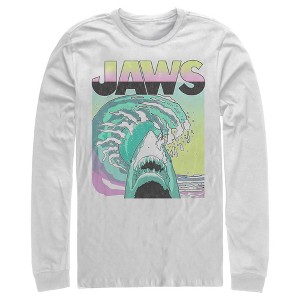 Men's Jaws 80s Colorful Wave Long Sleeve Shirt - 1 of 4