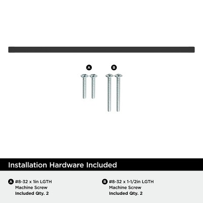 Monument Matte Black Aluminum 13" Cabinet Bar Pull