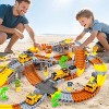 Skirfy 275 PCS Dinosaur World Race Track Toys, Flexible Dinosaur Train Tracks Playset with 2 Dinosaur Cars and 8 Dinosaur Figures - 3 of 4