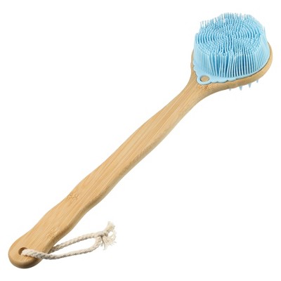 Unique Bargains Double Side Bath Brush 15.75" Length 1 Pc