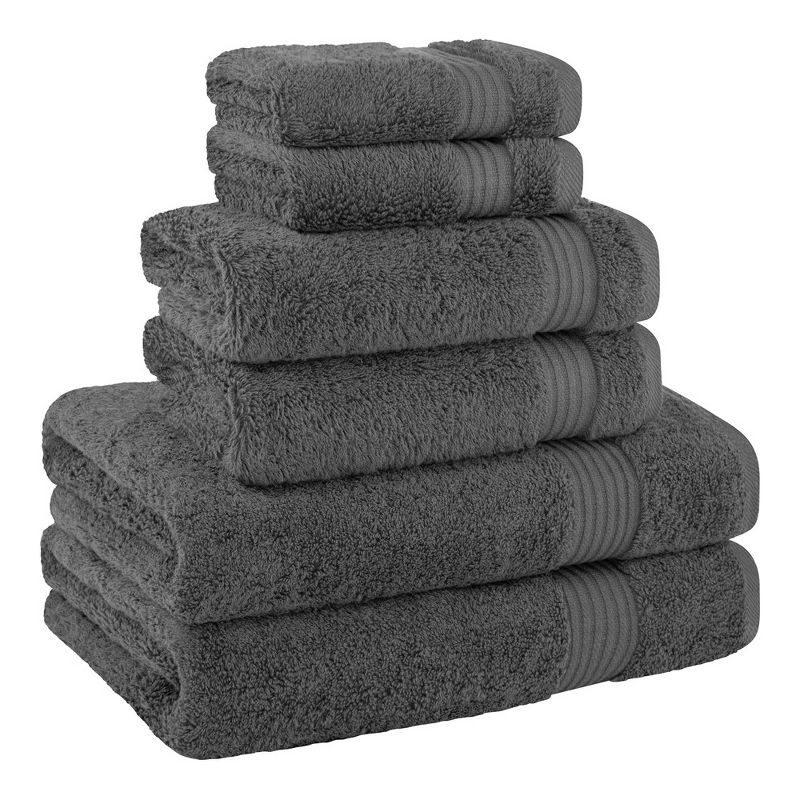 American Soft Linen Premium Quality 100% Cotton 6 Piece Towel Set, Soft Absorbent Quick Dry Bath Towels for Bathroom, 5 of 8