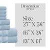 Home Weavers Elegance Essentials 550GSM 100% Cotton Zero Twist Super Absorbent Bath Towel Set - 2 of 4
