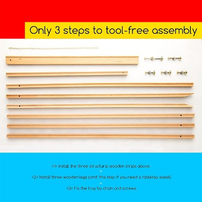 MEEDEN Wedding Easel for Display, Wooden Easel Stand for Wedding Sign, Lightweight Tripod for Posters, Pictures, Painting