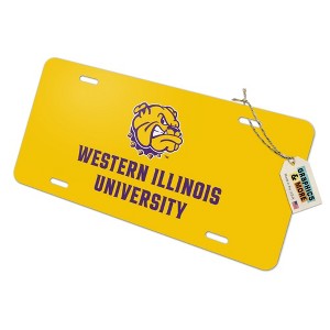 Western Illinois Secondary Logo  Novelty Metal Vanity Tag License Plate - 1 of 4