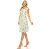 Women's Solid And Print V-neck Skater Dress - 2 of 3