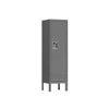 Yukimo 54" Grey Metal Storage Locker, Retro Industrial Style Single Door Cabinet with Ventilation for Gym, School, Living Room, Bedroom - 3 of 4