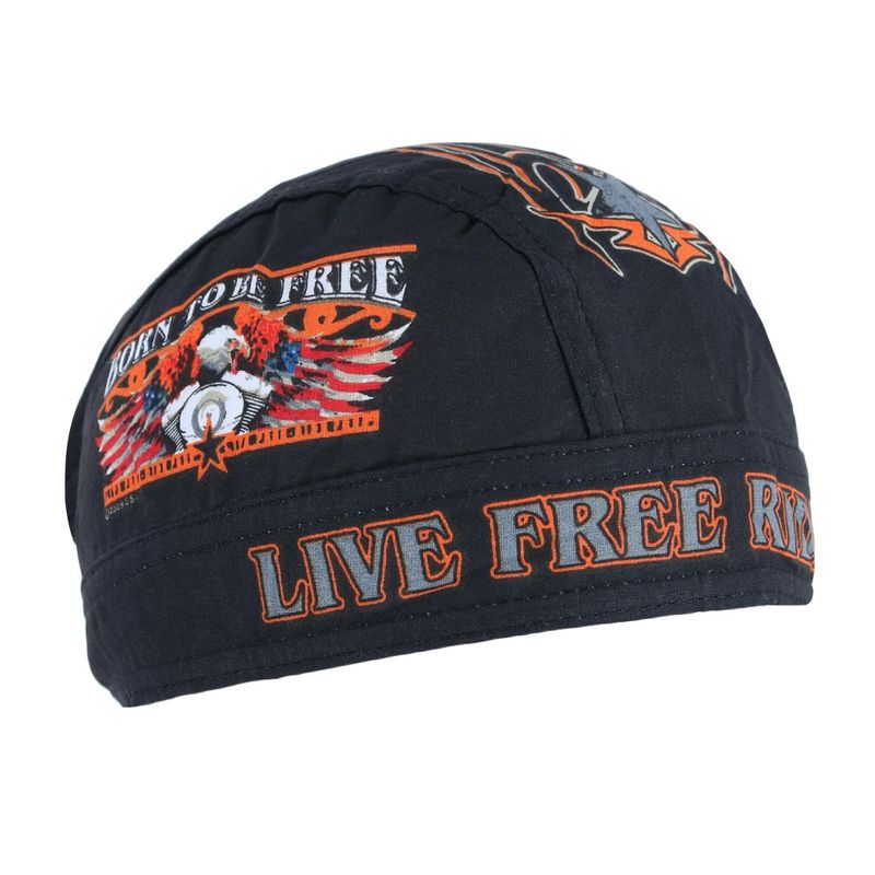 CTM Cotton Premium Lined Born to be Free Do Rag, 2 of 5