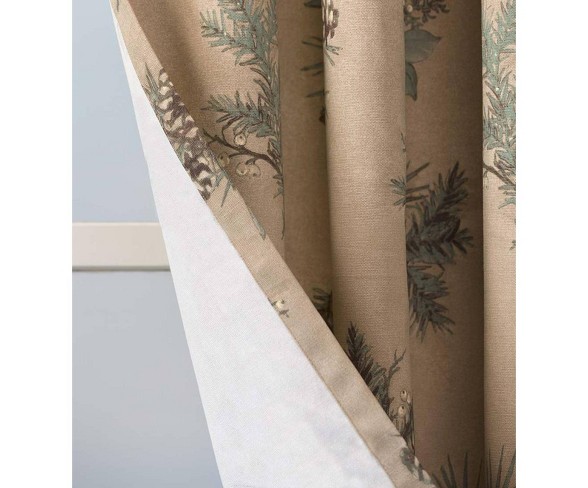 Thermalogic Insulated Peaceful Pine Grommet-Top Curtain Pair, 84'' L X 40" W - Thermalogic