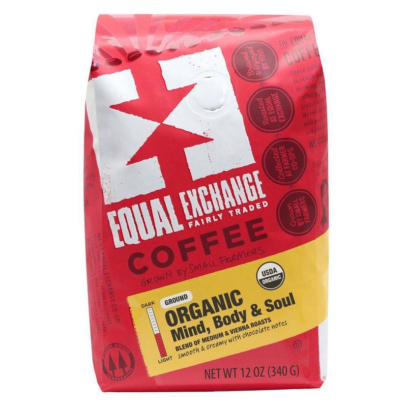 Equal Exchange Organic Mind, Body, & Soul Medium Roast Ground Coffee - 12oz, 1 of 6