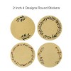 Wrapables 2 inch Canning Label Kraft Stickers for Lids, Mason Jars, Spice Bottles, Pantry, Homemade Products, Small Business (500pcs), Floral Sprig - 2 of 4