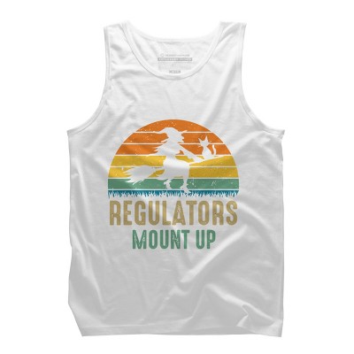 Men's Design By Humans Regulators Mount Up Halloween Witch By RedBirdLS Tank Top