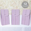 Big Dot of Happiness Purple Stripes - Simple Gift Favor Bags - Party Goodie Boxes - Set of 12 - 2 of 4