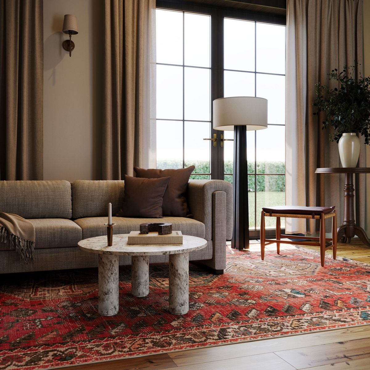 Nuloom Xavia Medallion Washable Area Rug - thumbnail 2