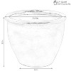 Sunnydaze Chalet Outdoor/Indoor High-Fired Glazed UV- and Frost-Resistant Ceramic Planters with Drainage Holes - 2-Pack - 3 of 4