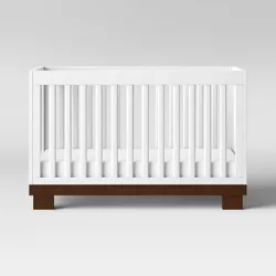 Babyletto Modo 3-in-1 Convertible Crib with Toddler Rail - White/Espresso