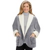 Collections Etc Cozy Soft Fleece Shawl Collar Open-Front Jacket with Pockets - 2 of 4