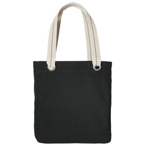 Reusable Tote Handbag Spacious And Durable Canvas Heavy Duty Tote Bag With Interior Pocket - 1 of 4