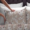 Pointehaven 180 GSM Brushed Soft Cotton Heavy Weight Flannel Printed Oversized Duvet Set - 4 of 4