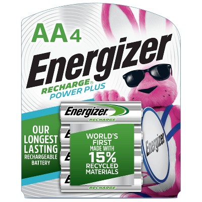 Energizer 4pk Recharge Power Plus Rechargeable AA Batteries