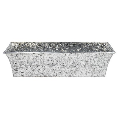 Rectangular Embossed Floral Pattern Planter Box - ACHLA Designs