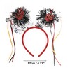 Unique Bargains Halloween Skeleton Hand Pattern Headband 4.72" Diameter Black Red 1 Pc - 3 of 4