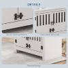 LunaLulinlk Large Elevated Dog Bowls with Storage Cabinet Containing Large 37L Capacity, White - 4 of 4