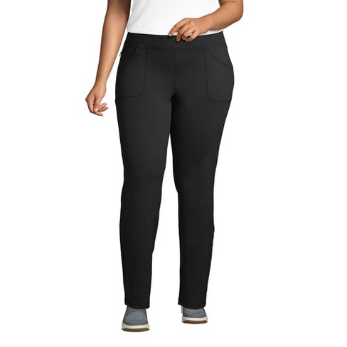 Lands' End Women's Plus Size Active 5 Pocket Pants - 3x - Black