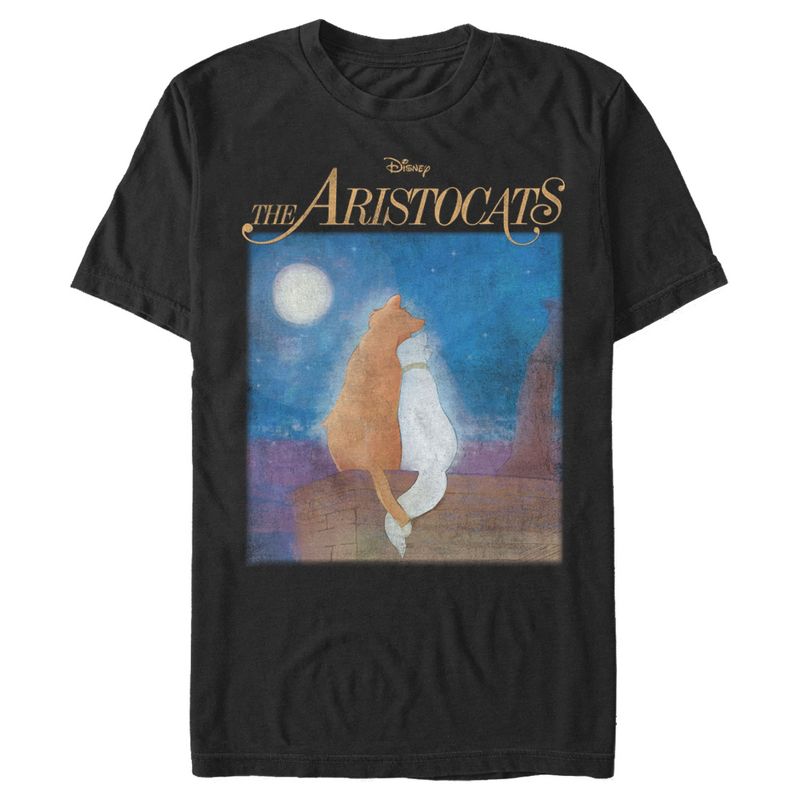 Men's Aristocats Duchess and O'Malley Night Sky T-Shirt, 1 of 6