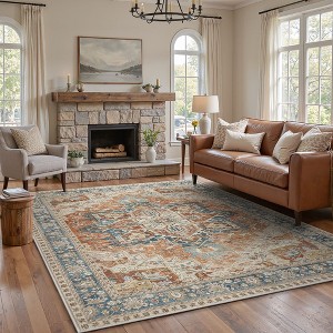 Abynow Medallion Distressed Persian Indoor Area Rug - 1 of 4