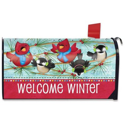 Briarwood Lane Winter Songbirds Primitive Large Mailbox Cover Hum