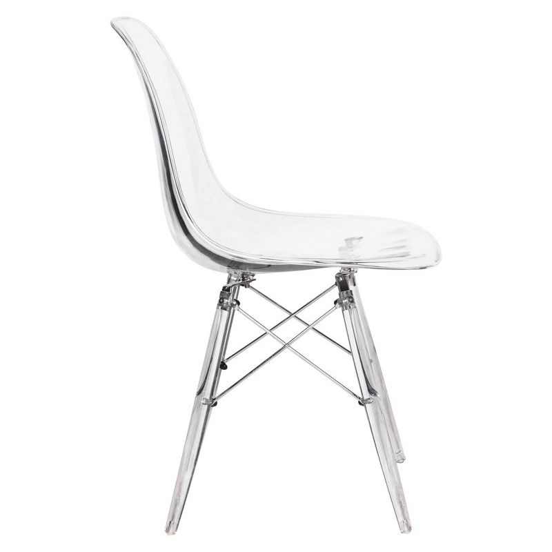 LeisureMod Dover Modern Dining Chair with Acrylic Base, 3 of 7