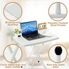 Simple Bedside Square Table, Plastic Personal Foldable Tables, Adjustable Rectangular Dining Table, for Party, Dining, Events, Picnic Indoor - 4 of 4