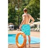 LA LEELA Men's Sarong Bath Swim Beach Pareo Wrap One Size Cyan Dolphin - 2 of 4