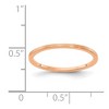 Black Bow Jewelry 1.2mm 14k Rose Gold Flat Satin Stackable Band - 4 of 4