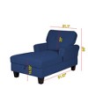 GDFStudio Barbara Corduroy Button-Tufted Chaise Lounge with Hidden Storage and Nailhead Trim - 4 of 4