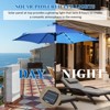 Tangkula 9 Ft Patio Table Market Umbrella w/ 18 Solar LED Lights & Heavy-duty Base - 3 of 4