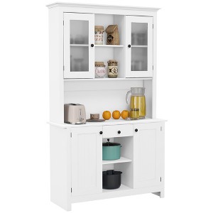 Aghana Digitals Gray Kitchen Pantry Cabinet with Charging Station, 2 Tilt-Out Cabinets, Adjustable - 1 of 4