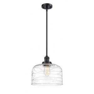 Bell - 1 Light Stem Hung Mini Pendant In Industrial Style-13 Inches Tall and 12 Inches Wide - 1 of 1